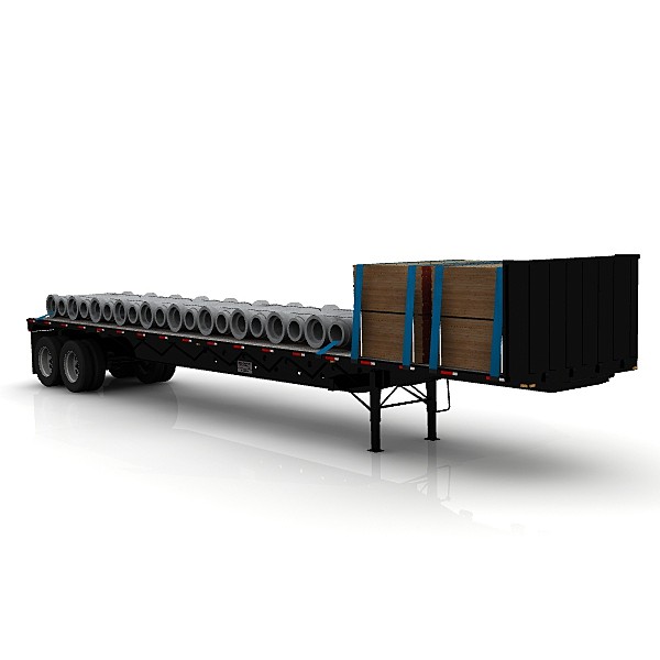 transcraft tandem trailer 3d model - Transcraft TL2000 tandem by bansheewoj